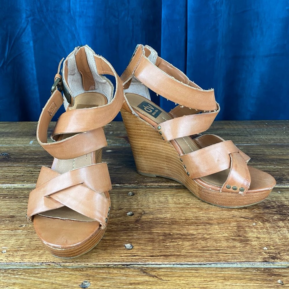 Dolce Vita Pavana Wedge Sandal Cognac - Picture 8 of 8